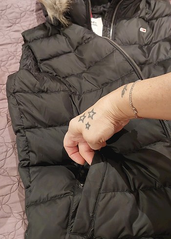 Gri Kürklü Kadın Şişme Yelek orjinal - Görsel 9