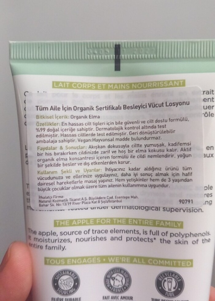 Elma içerikli vücut losyonu - Görsel 3