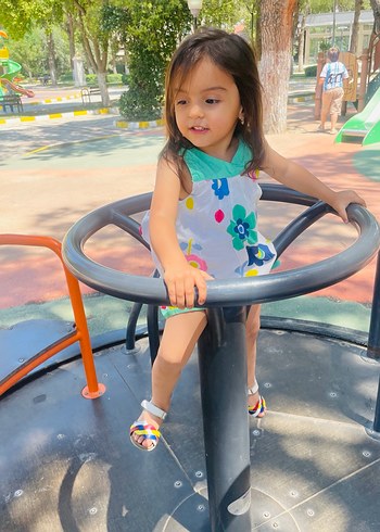 Renkli deri Kız Çocuk sandalet - Görsel 4