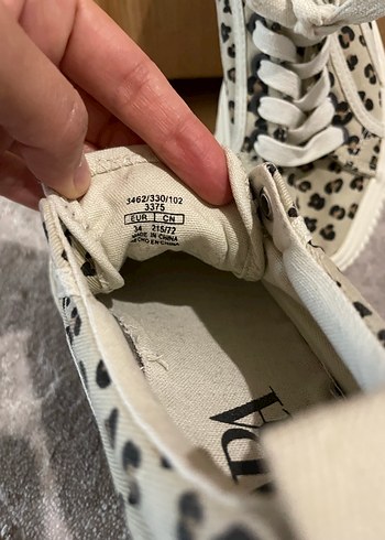 Bej Leopar Desenli Kadın zara Spor Ayakkabı - Görsel 9