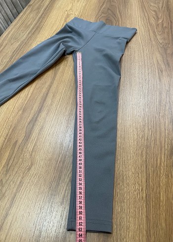 Gri fitilli Kadın Spor Tayt - Görsel 3