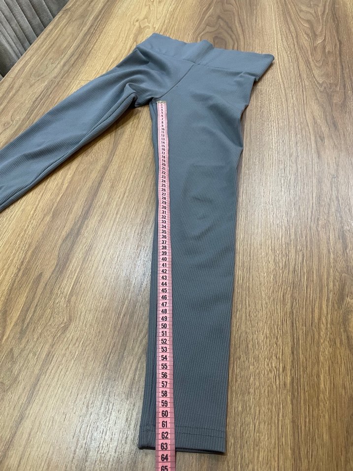 Gri fitilli Kadın Spor Tayt - Görsel 3