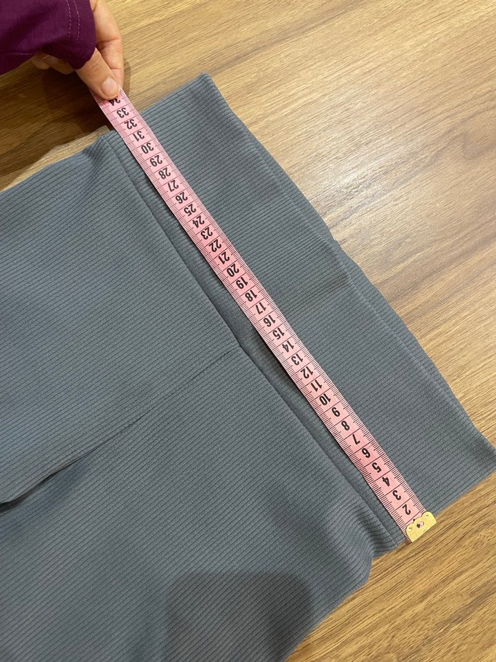 Gri fitilli Kadın Spor Tayt - Görsel 2