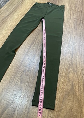 Kadın haki Yeşil parlak Tayt - Görsel 3