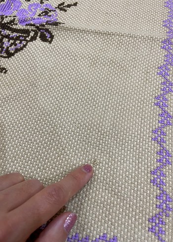 Kanaviçe el işlemesi minderlik - Görsel 4