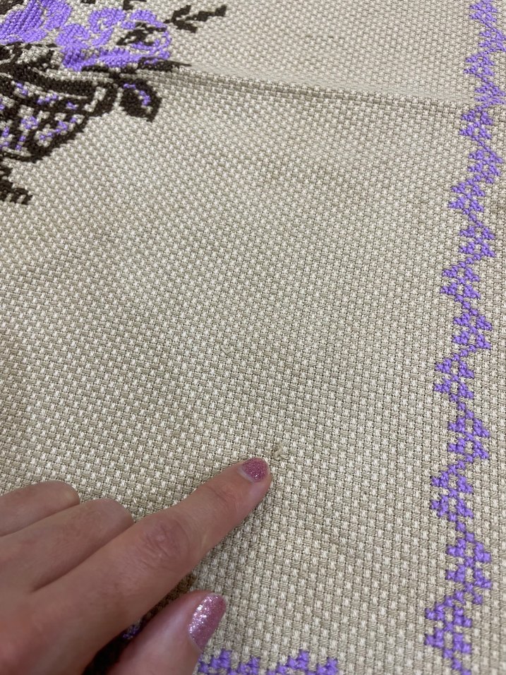 Kanaviçe el işlemesi minderlik - Görsel 4