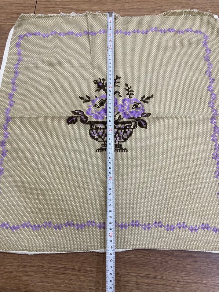 Kanaviçe el işlemesi minderlik - Görsel 2