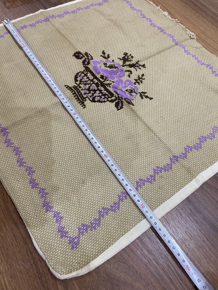 Kanaviçe el işlemesi minderlik - Görsel 3