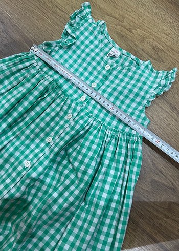 Kız Çocuk lcw Yeşil Kareli Elbise - Görsel 4