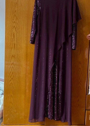 Parlak Mor Kadın Uzun Kollu Elbise - Görsel 2