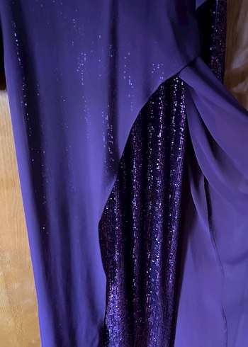 Parlak Mor Kadın Uzun Kollu Elbise - Görsel 5