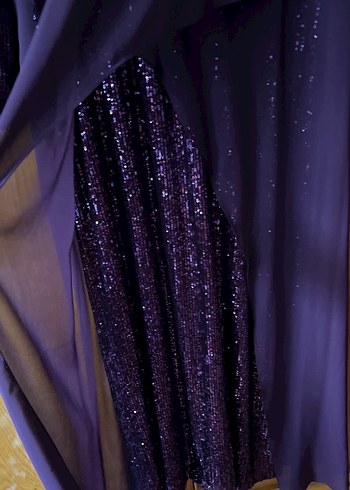 Parlak Mor Kadın Uzun Kollu Elbise - Görsel 6