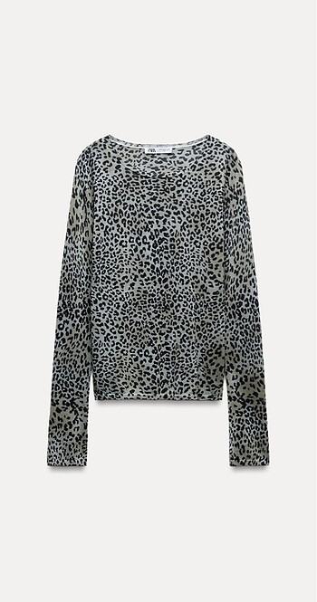 Zara leopar triko bluz