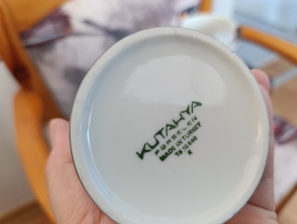 Kütahya Porselen Gri Çizgili İkili Kupa Seti - Görsel 3