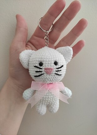 Amigurumi kedi anahtarlık 