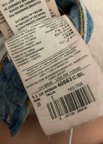 Diğer Düğmeli Mavi Kadın Midi Denim Şort