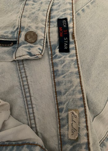 31 Beden Gri Mom Kesim Kadın Denim Pantolon