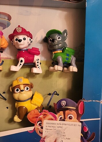  Beden Renk paw patrol figurler 5 adet