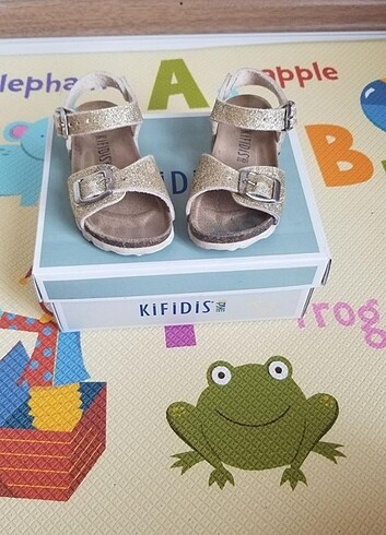 Kifidis Deri Ortopedik Mantar Taban Çocuk Sandalet 23 numara