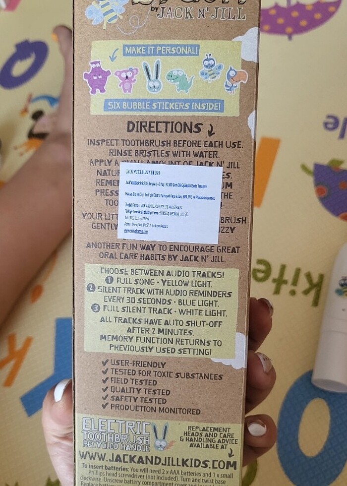 Jack N'Jill / Buzzy Brush Pilli Diş Fırçası 3+ - Görsel 4