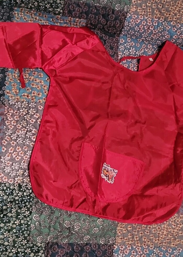 Südor Anaokulu Boyama ve Çalışma Önlüğü 3 Beden Kırmızı - Görsel 5