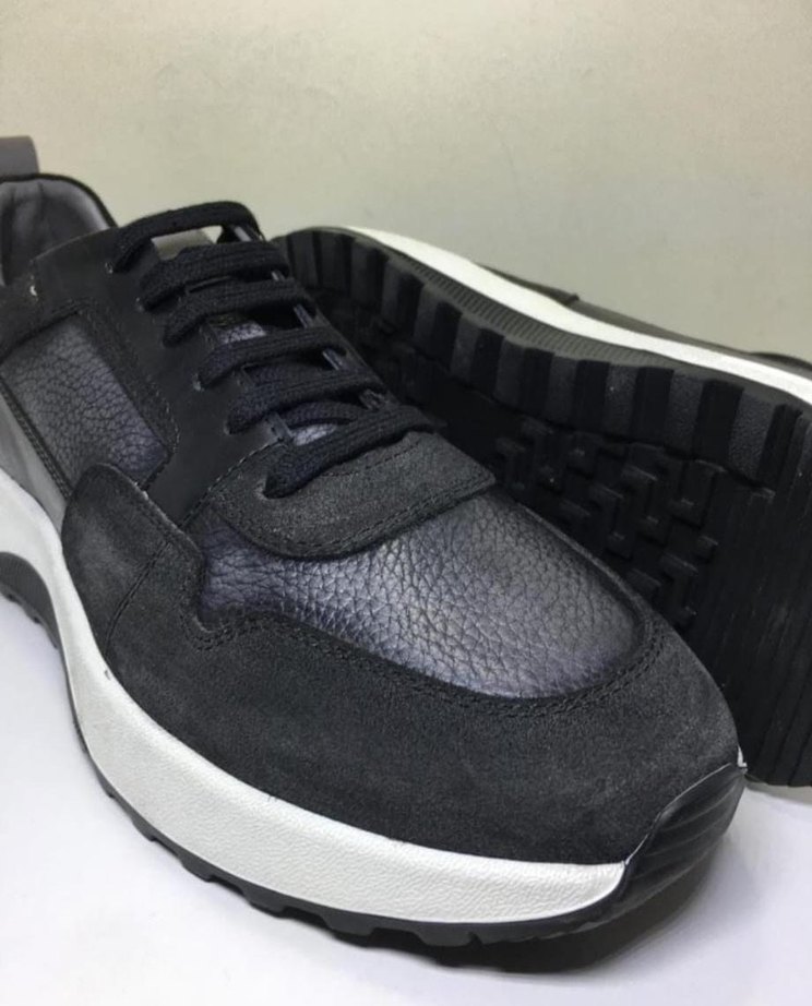 Erkek Hakiki Deri Casual Ayakkabı siyah - Görsel 2