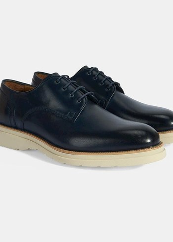 DESA Erkek Hakiki Deri Klasik Ayakkabı Lacivert - Görsel 2