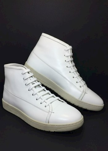 Hakiki Deri Beyaz Erkek Bot - Görsel 6