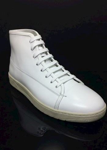 Hakiki Deri Beyaz Erkek Bot - Görsel 4