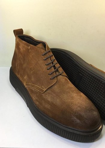 İNCİ Erkek Hakiki Deri Süet Kahverengi Bot - Görsel 2