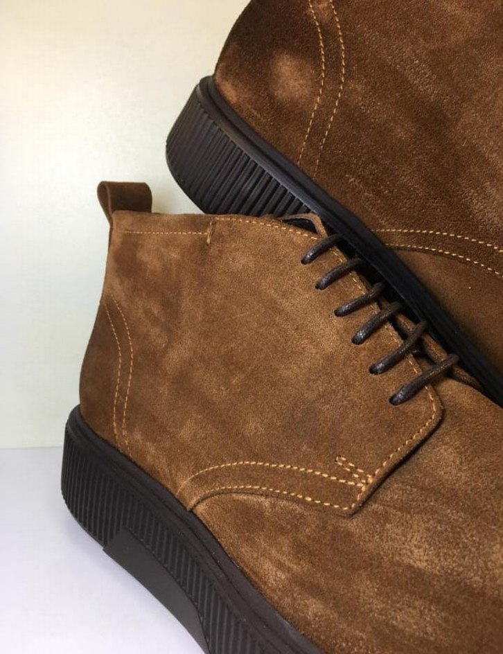 İNCİ Erkek Hakiki Deri Süet Kahverengi Bot - Görsel 3