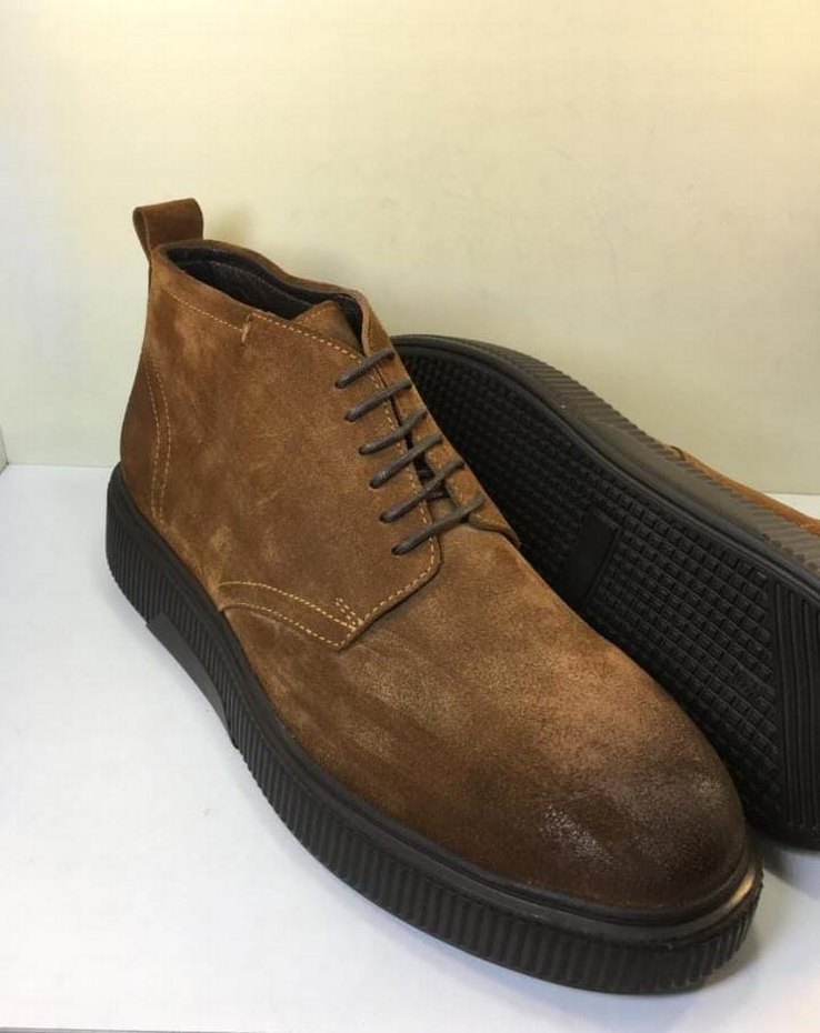 İNCİ Erkek Hakiki Deri Süet Kahverengi Bot - Görsel 2