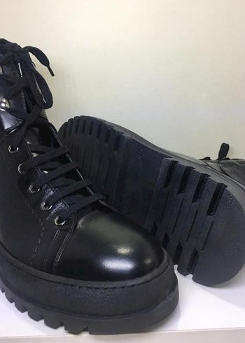 Erkek Hakiki Deri Bot Siyah - Görsel 5