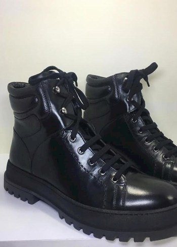 Erkek Hakiki Deri Bot Siyah - Görsel 7