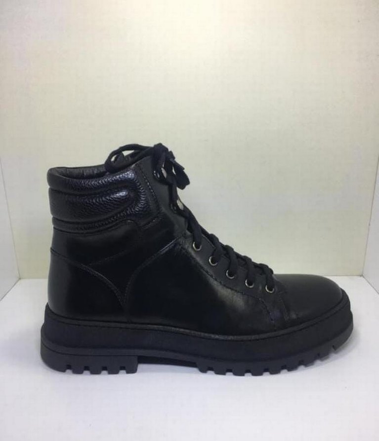 Erkek Hakiki Deri Bot Siyah - Görsel 2