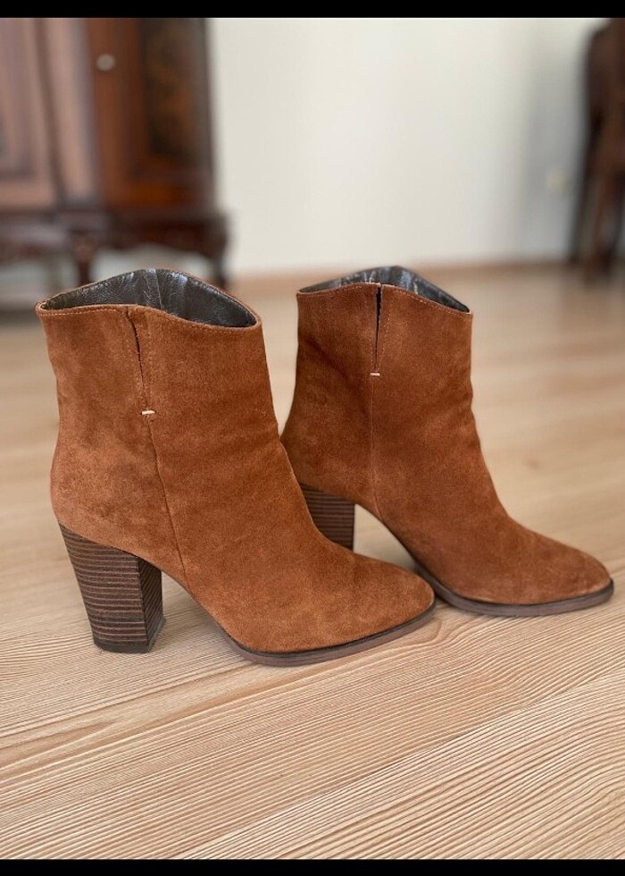 İNCİ Gerçek Süet Deri Bot - Görsel 2