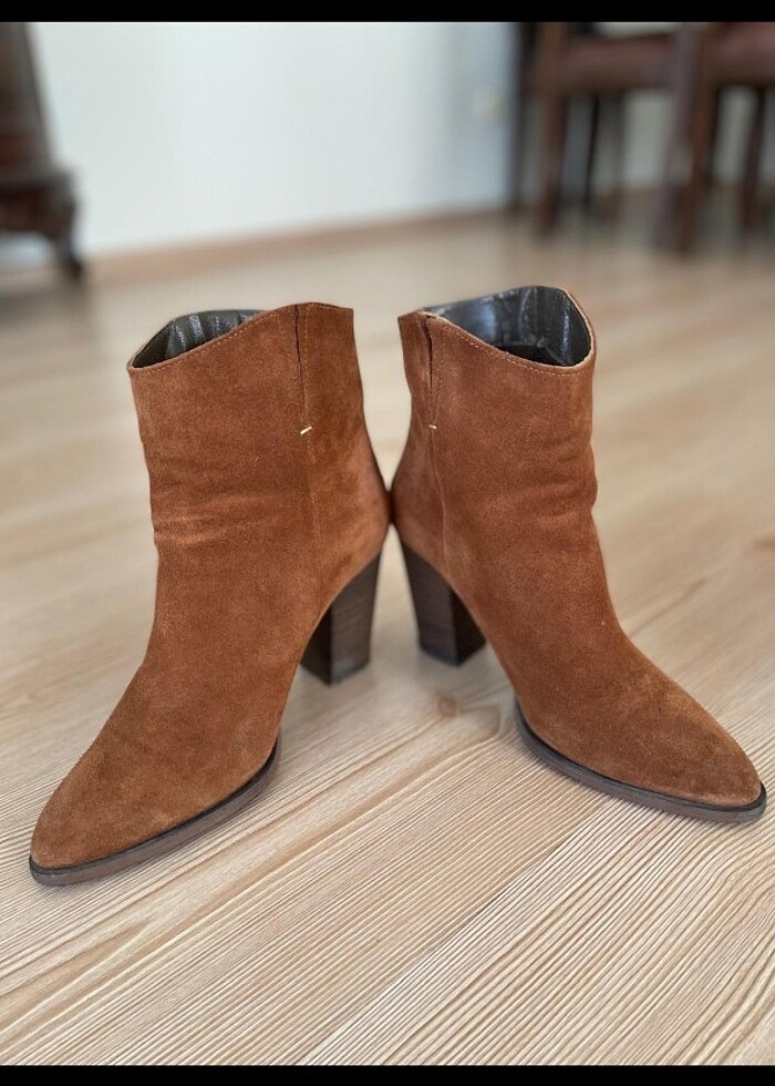 İNCİ Gerçek Süet Deri Bot - Görsel 1