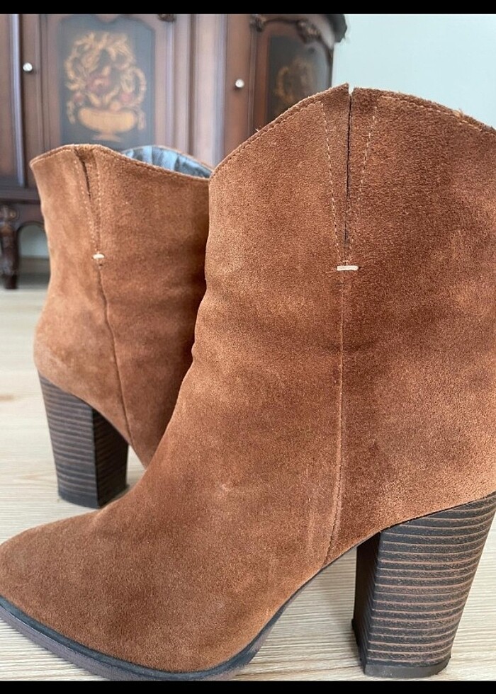 İNCİ Gerçek Süet Deri Bot - Görsel 3