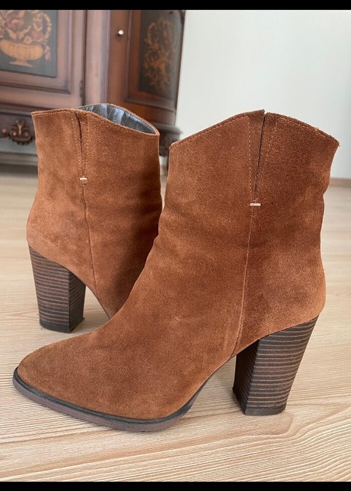 İNCİ Gerçek Süet Deri Bot - Görsel 4