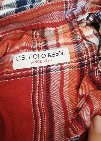 U.S Polo Assn. Düğmeli Kırmızı Kadın Gömlek