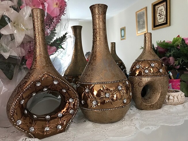 Üçlü vazo takımı
