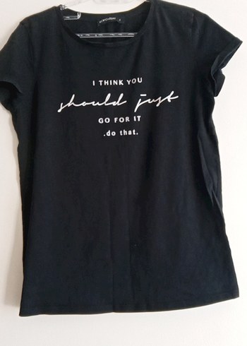 Baskılı Siyah Salaş Tişört - Görsel 14