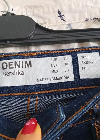 Mavi Batik Desenli Kadın Denim Pantolon - Görsel 8
