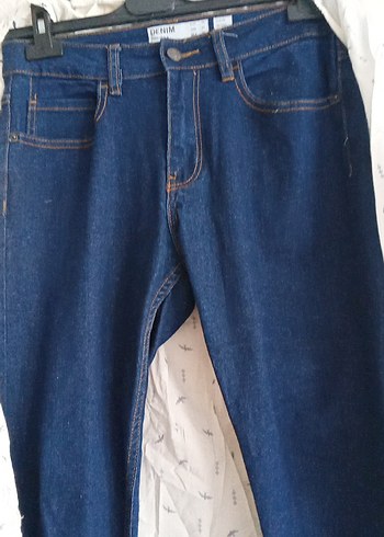 Mavi Batik Desenli Kadın Denim Pantolon - Görsel 3