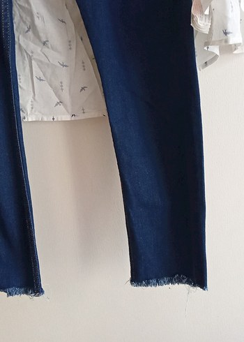 Mavi Batik Desenli Kadın Denim Pantolon - Görsel 4