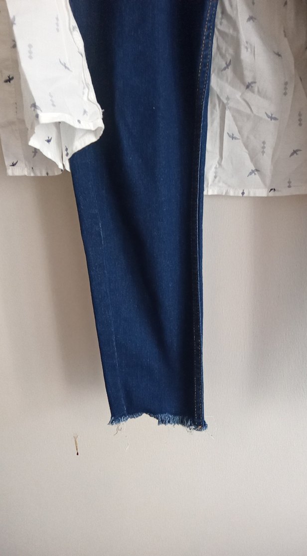 Mavi Batik Desenli Kadın Denim Pantolon - Görsel 5