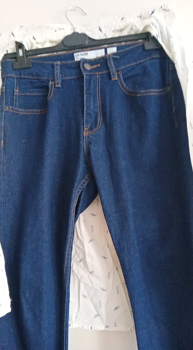 Mavi Batik Desenli Kadın Denim Pantolon - Görsel 3