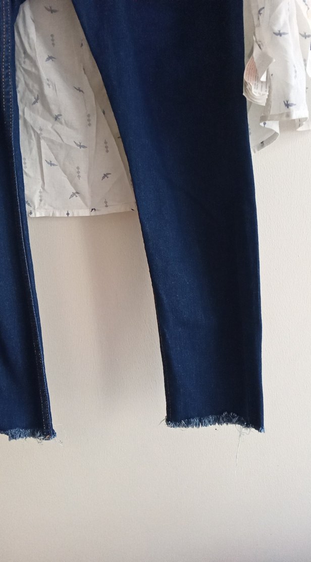 Mavi Batik Desenli Kadın Denim Pantolon - Görsel 4