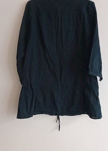 Düğmeli Siyah Nakışlı Hamile Tunik - Görsel 7