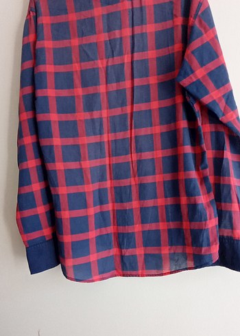 Bordo Lacivert Kareli Erkek Gömlek - Görsel 8